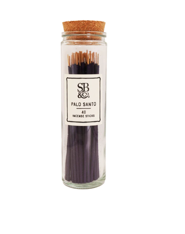 Palo Santo Incense in Glass Jar- 40 sticks