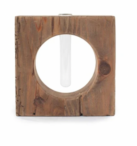 Recycled Pine Wood Planter Vase - 8"x8"x2"