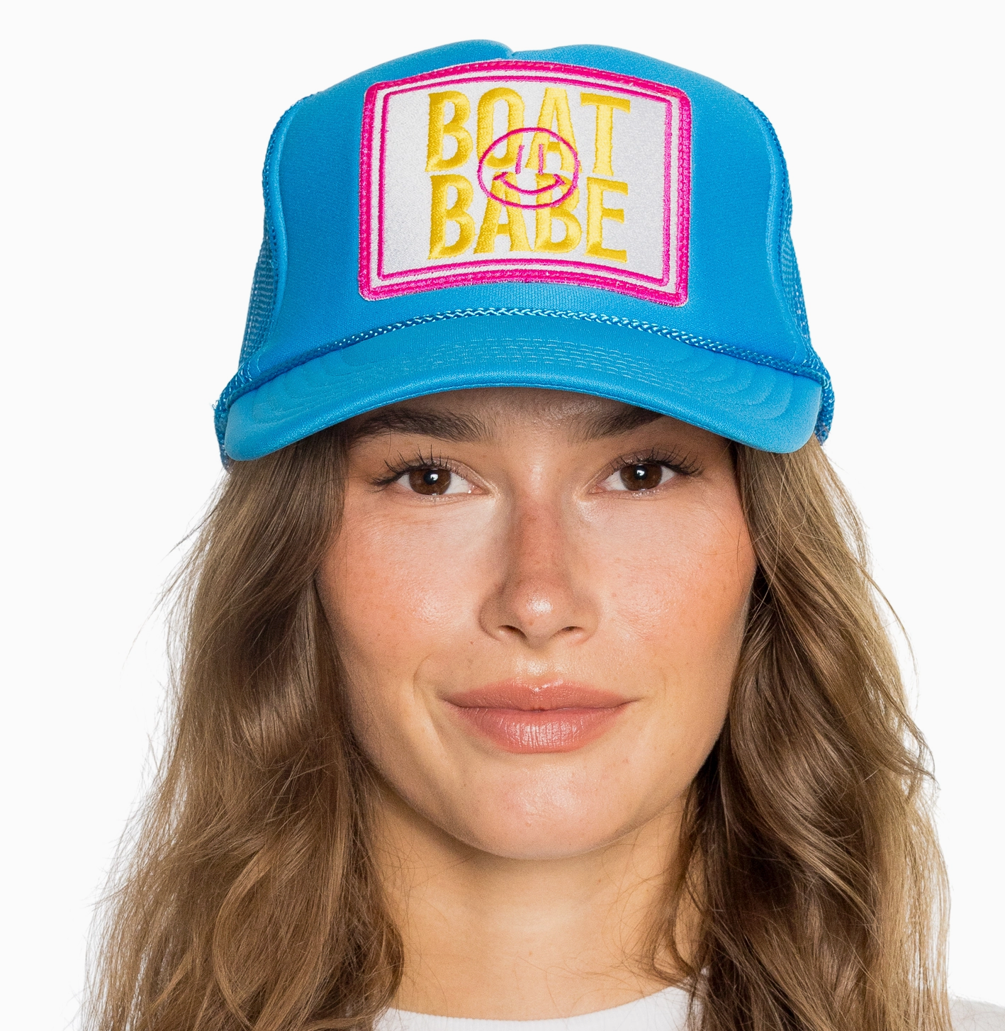 Boat Babe Trucker Hat- Blue