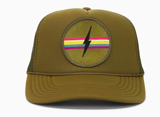 Electric Rainbow Hat - Olive