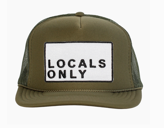 Olive- Locals Only Trucker Hat