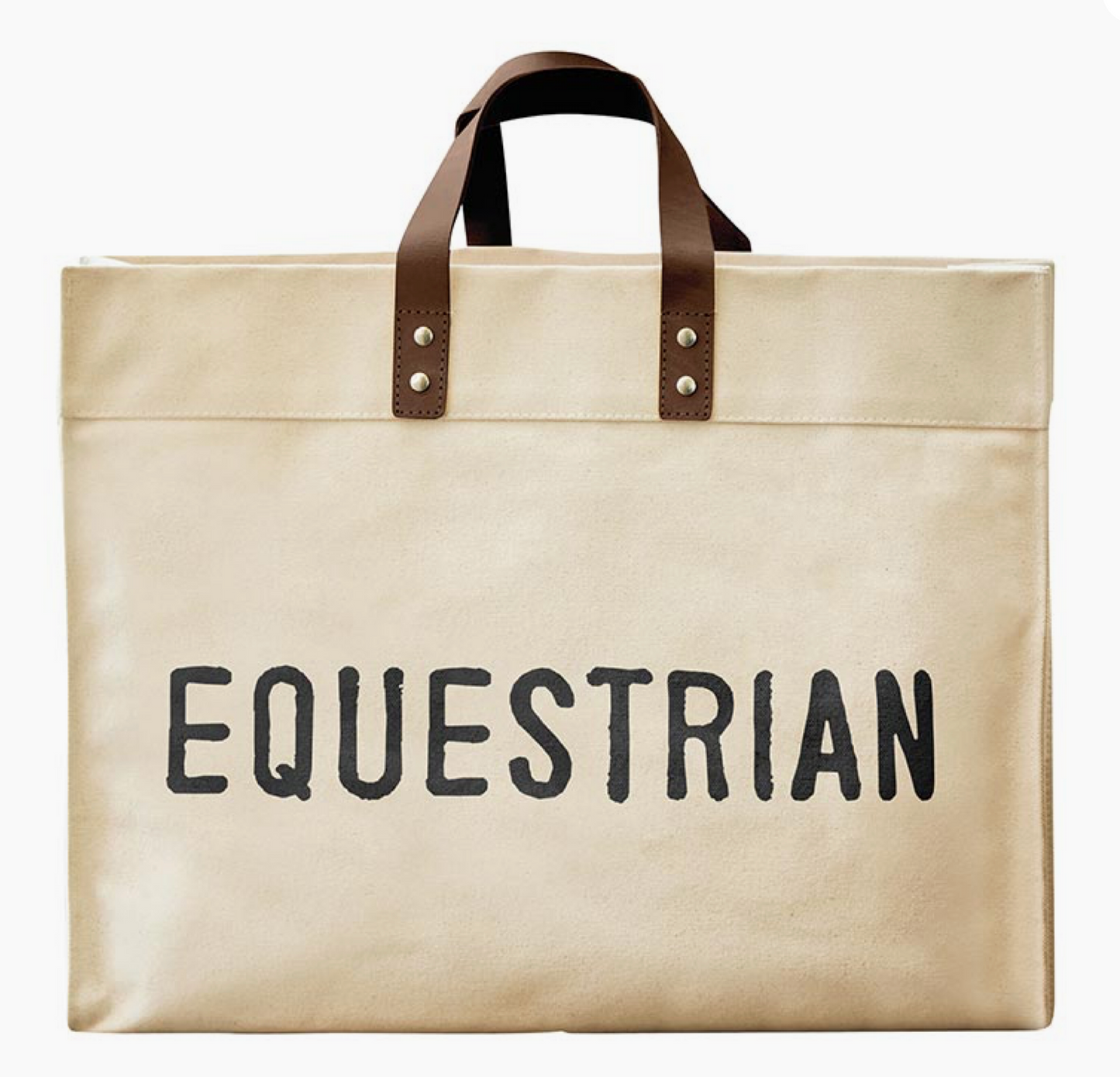 Equestrian Face To Face Canvas Tote