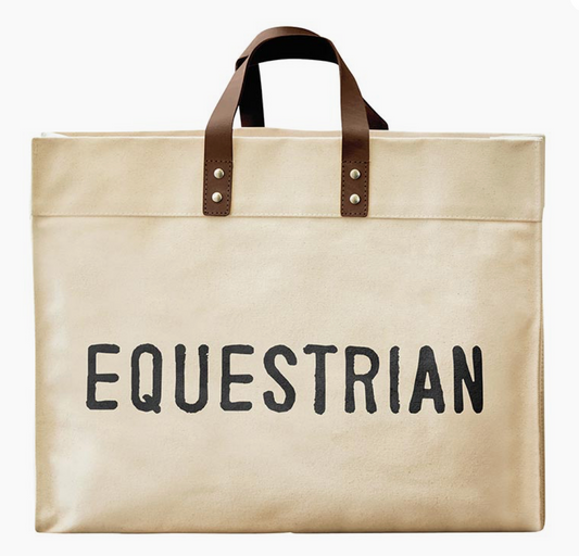 Equestrian Face To Face Canvas Tote