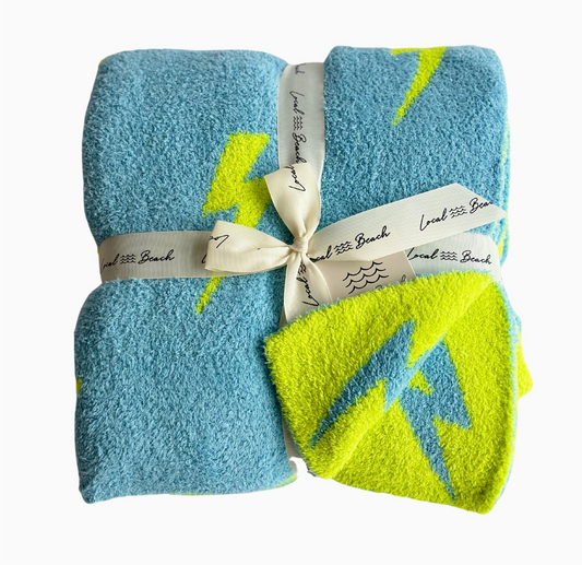 Citron/Blue Lightning Blanket