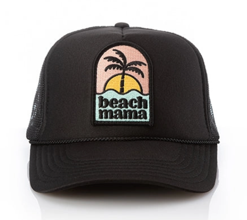 Black-Beach Mama Trucker Hat