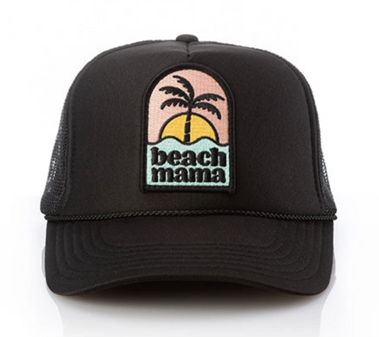 Black-Beach Mama Trucker Hat