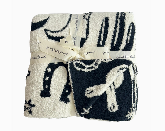 Black/Cream Western Blanket