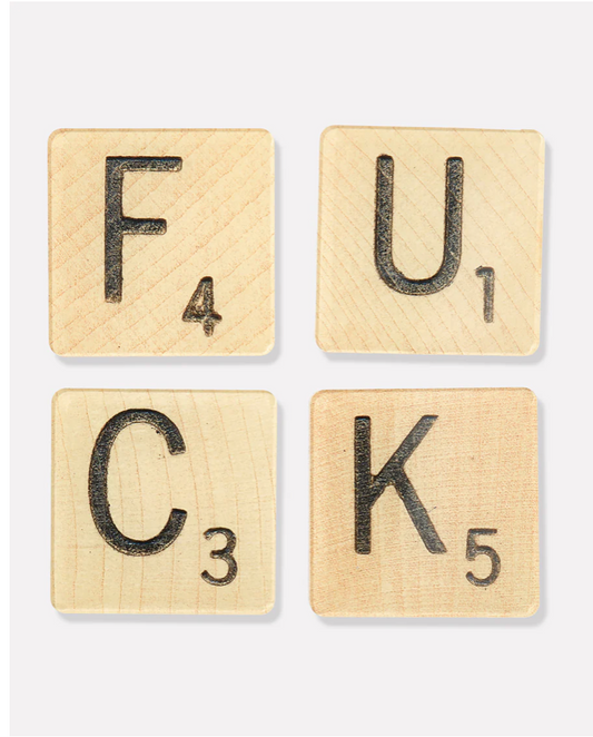 Fuck Scrabble Tiles Coasters
