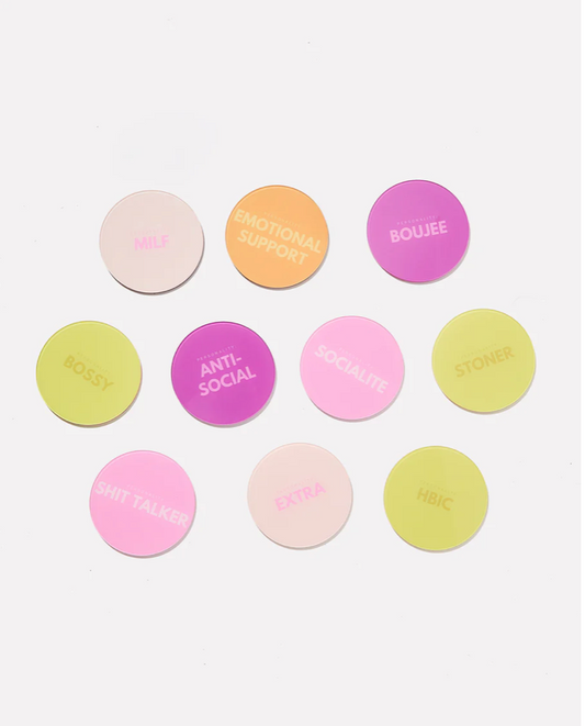 Party Personality Coasters- Set of 10