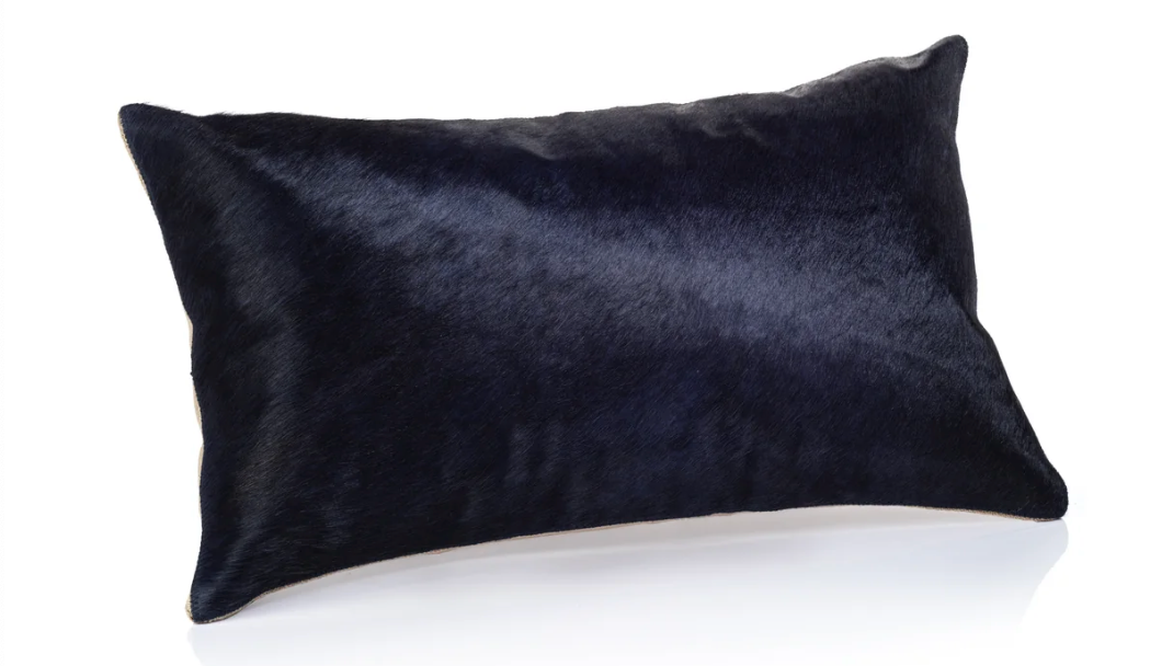 Rectangular navy Corviglia Hair on Hide