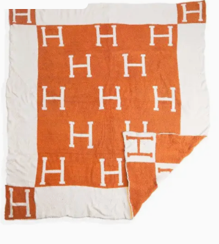 Orange Microfiber Cozy Blanket