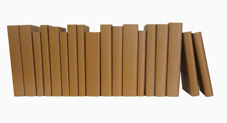 Brown- Decorative Books By The Foot- Pecan Wrapped