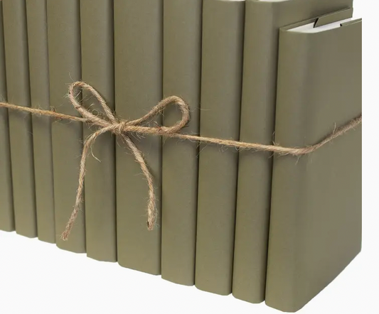 Olive- Decorative Green Book Bundle