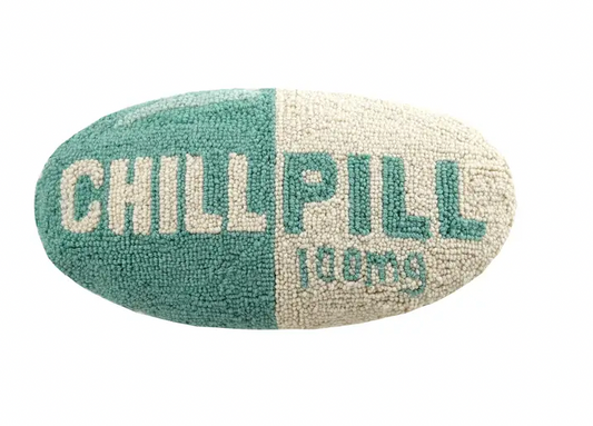 Chill Pill Blue Pillow