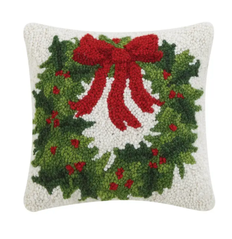 Holiday Wreath Hook Pillow