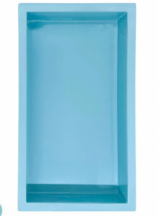 Light Blue Bamboo Guest Towel Holder