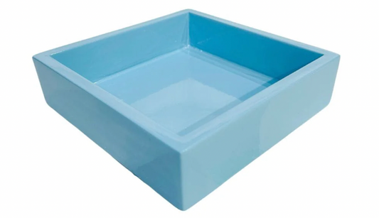 Light Blue Bamboo Cocktail Napkin Holder
