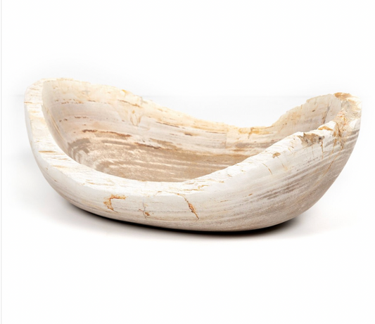 Oval Petrified Wood Bowl