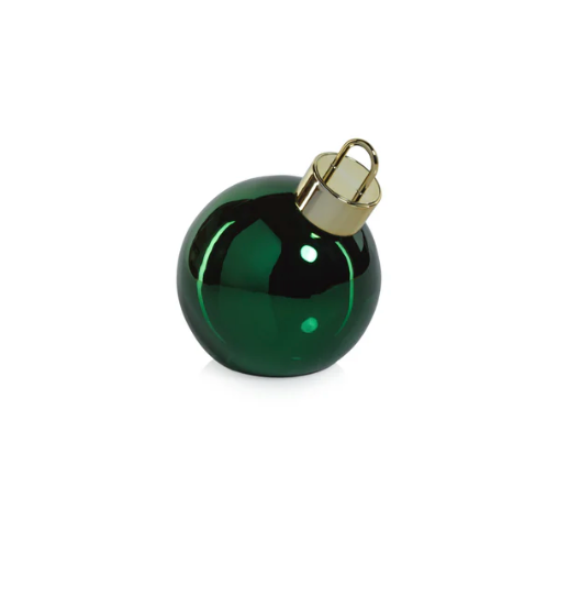 Green Metallic Glass Oversized Ornament Ball - 5 in