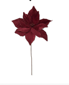 22 Inch Red Poinsettia Stem