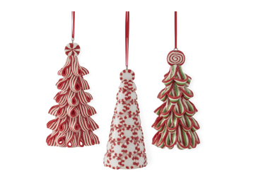 Assorted 4.5 Inch Candy Tree Ornaments (3 Styles)