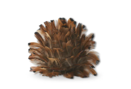 4 Inch Rust Brown Feather Ornament
