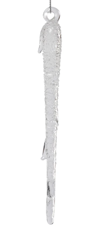 Sm.- Clear Glass Icicle Ornaments