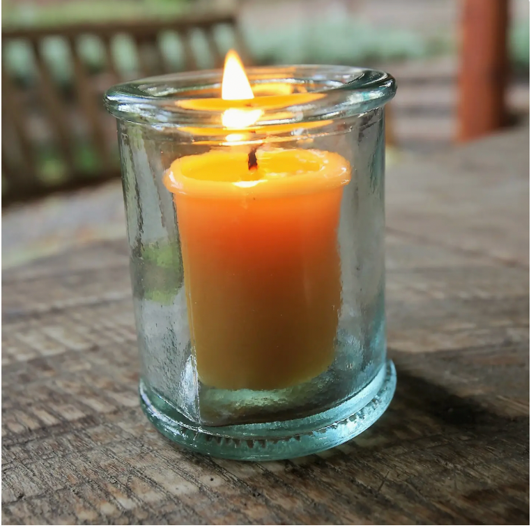 Spanish Glass Votive Candle Holder - 100% Recycled Glass