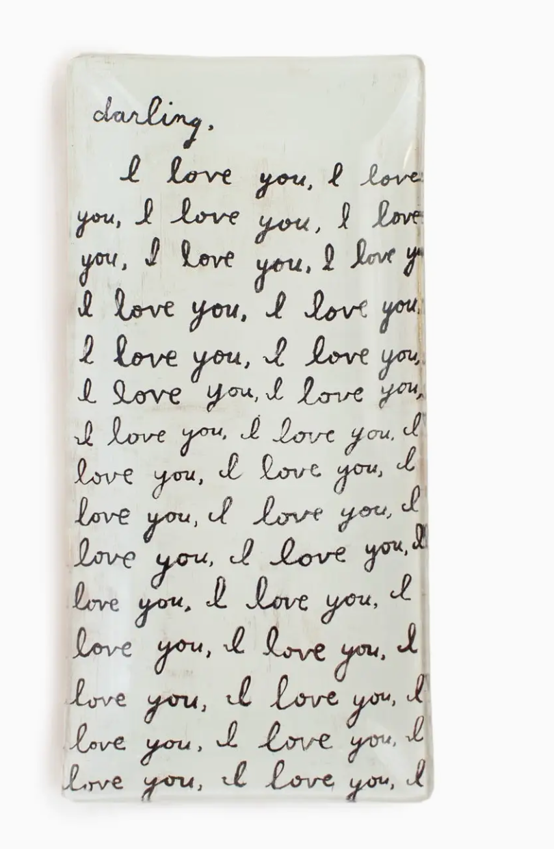 Darling, I love you Plate 8.5" X 4"