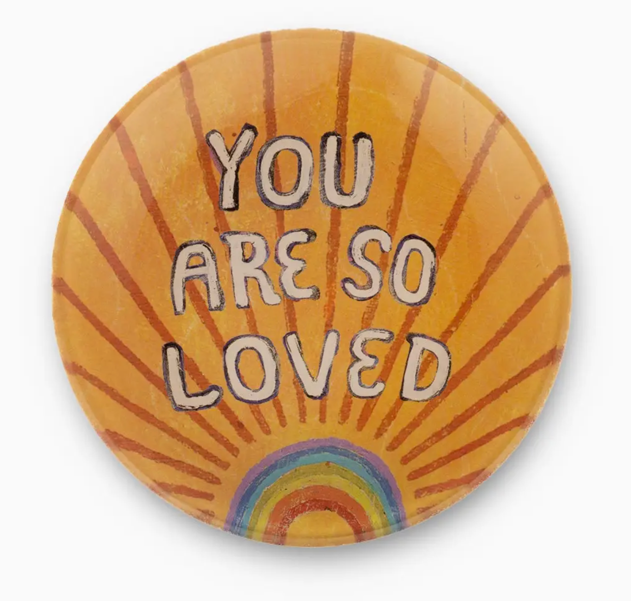You Are So Loved Mini Round Decoupage Plate - 4"