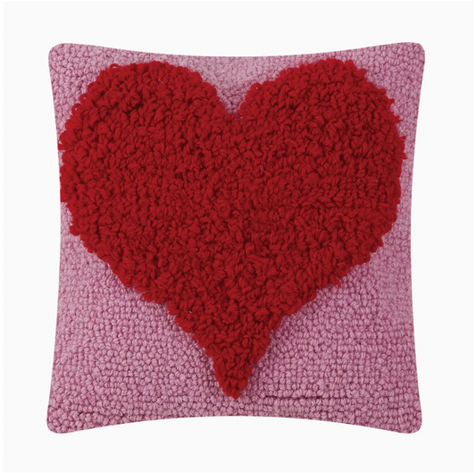 Looped Heart Hook Pillow