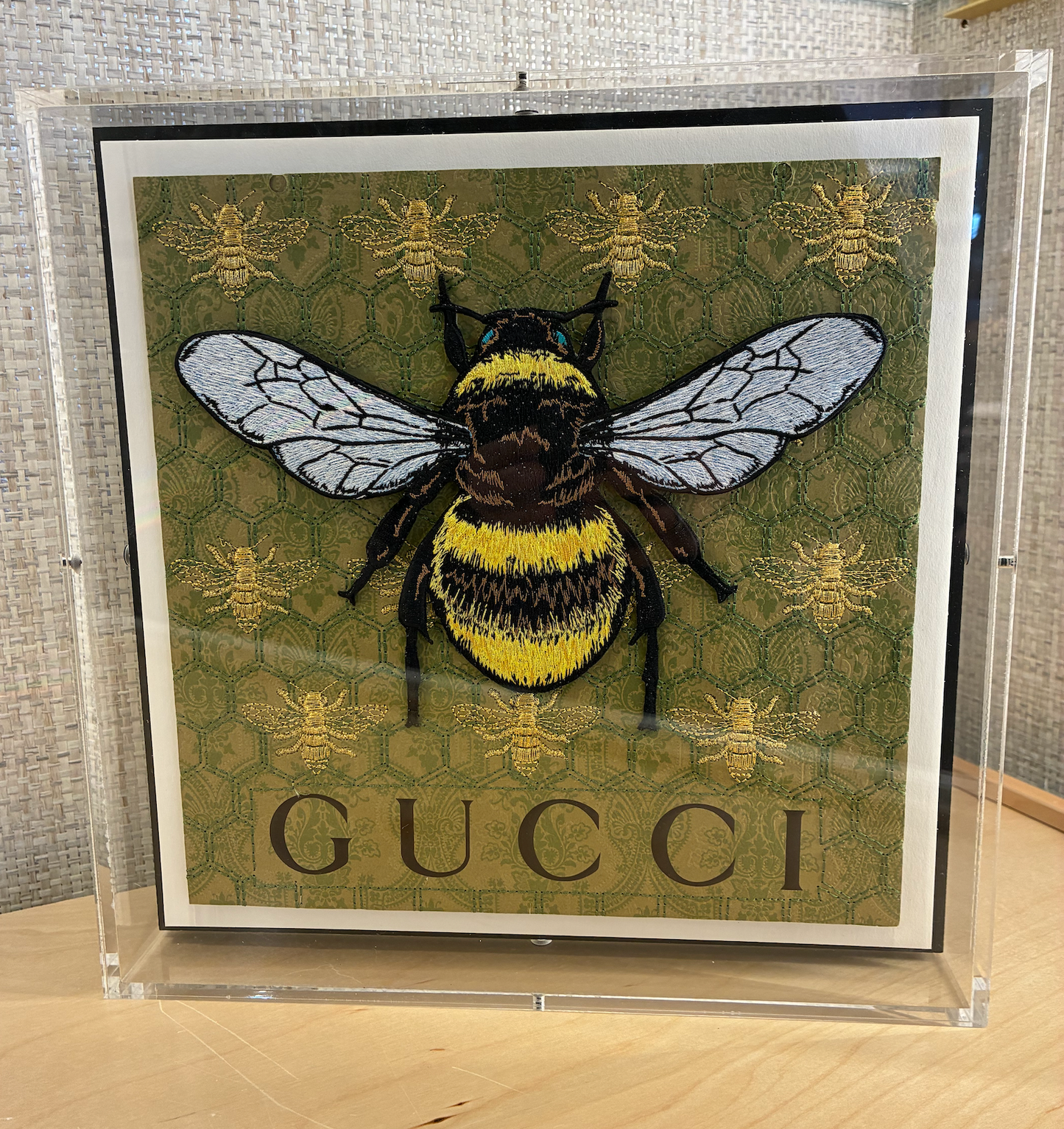 Stephen Wilson, Gucci Green Bee. 12" X 12"