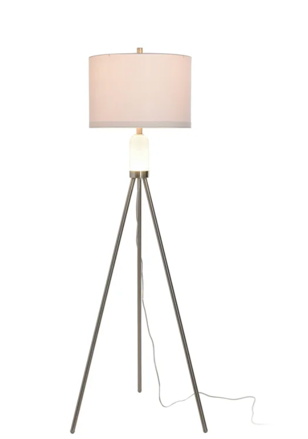 Steel Floor Lamp with LED Night Light | 63in Ht. X 17in W. X 17in D.