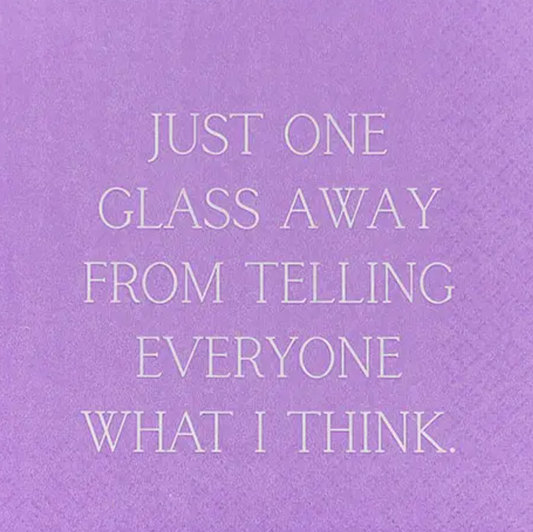 "Just One Glass" Napkin