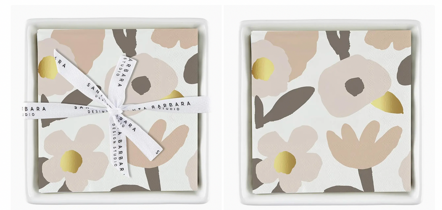Blush Flowers Napkin Tray