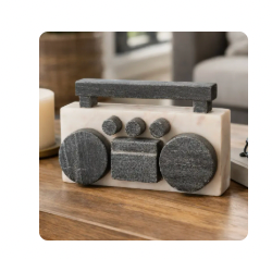 Boombox Marble Figurine