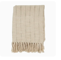 Rustic Stripe Throw Natural