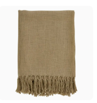 Natural Tasseled Throw