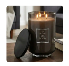 Oud and Tobacco Black Candle