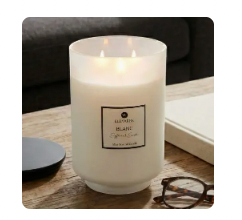 Saffron and Suede White Candle