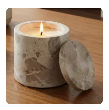 Bergamot and Clary Sage Tan Glass Candle with Lid