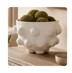 White Ceramic Decorative Bowl