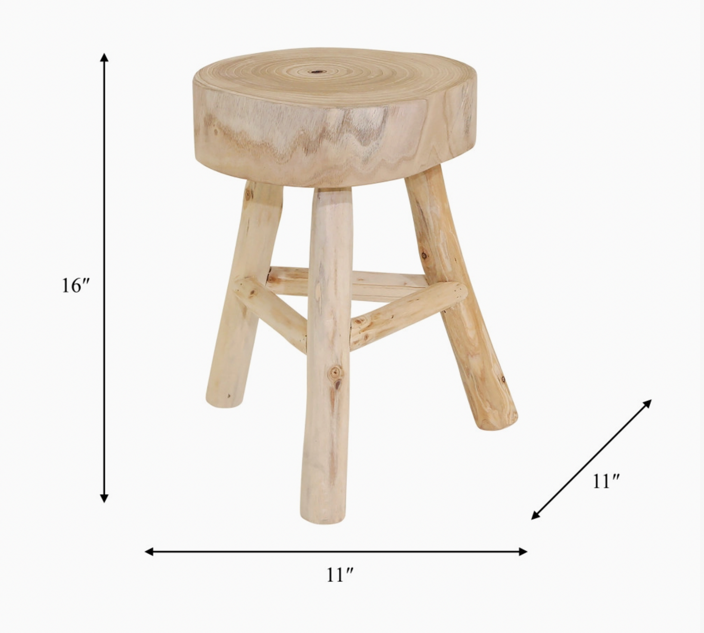 Wood Three Leg Stool