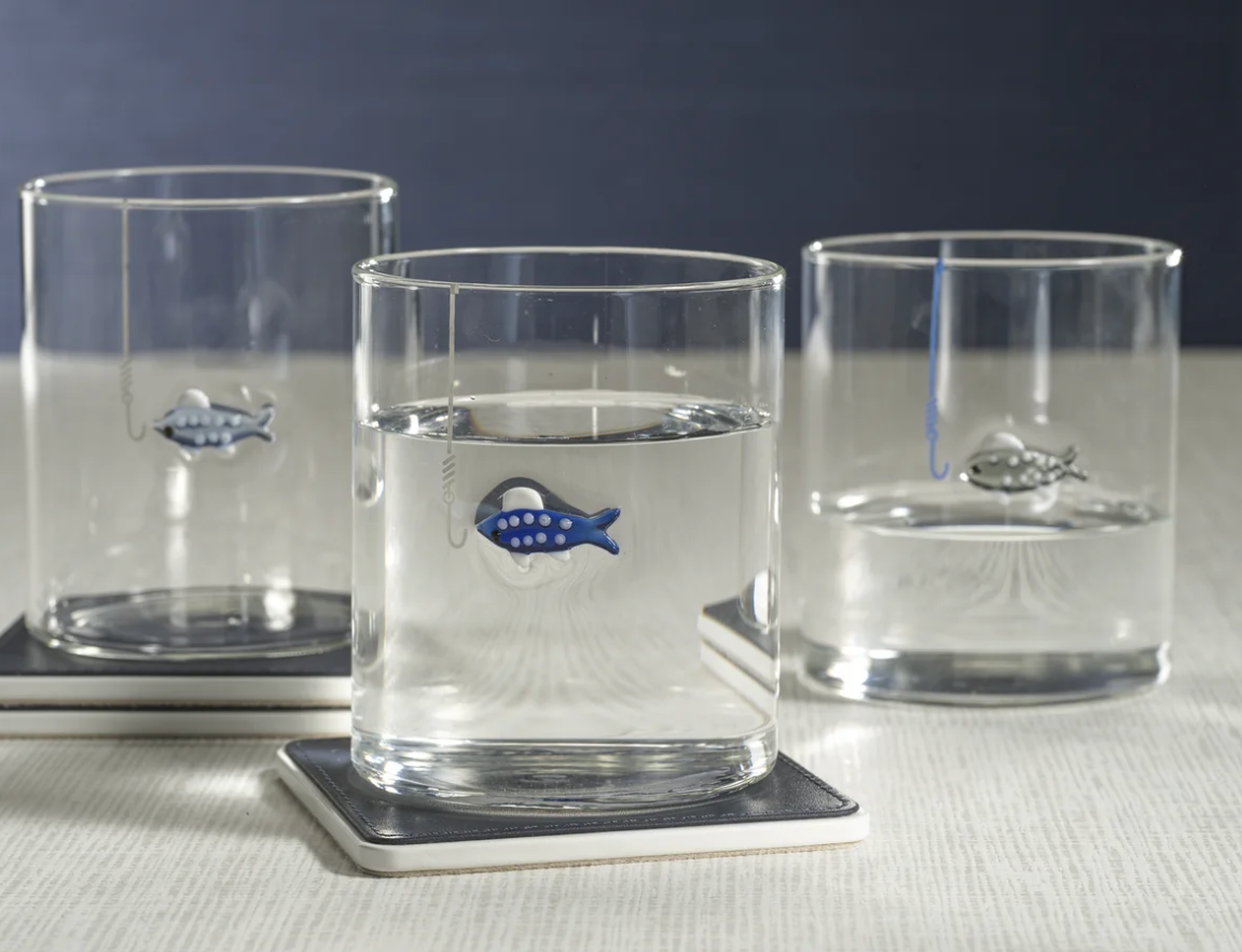 Tidal Sip Glass Tumbler - 3 Assorted Designs
