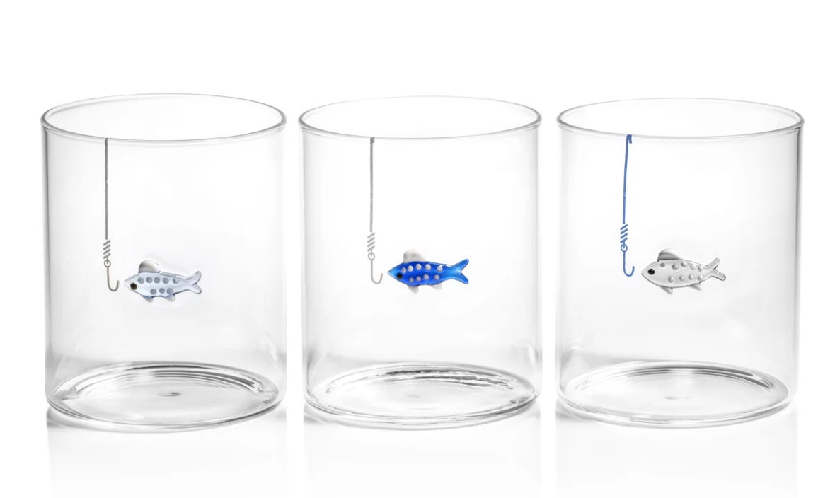 Tidal Sip Glass Tumbler - 3 Assorted Designs