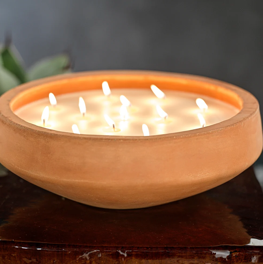 San Miguel Outdoor Concrete Scented Candle - Terracotta Finish - 13 wicks