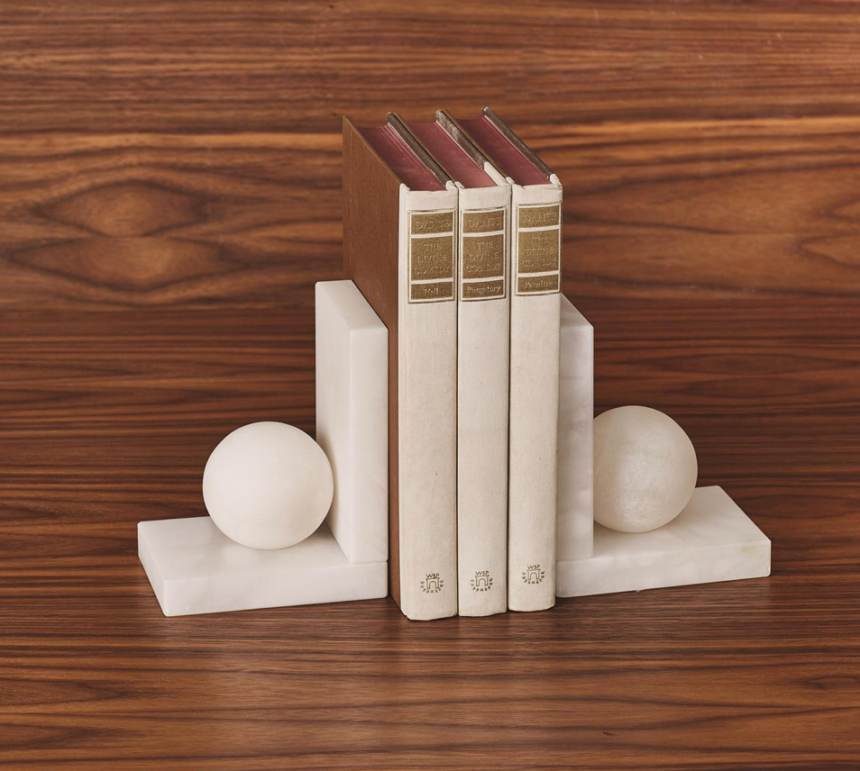 Alabaster Bookends Pair