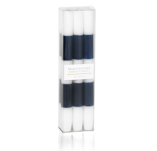 Blue Stripe Candles