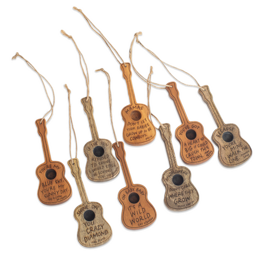 Wood Guitar Ornament