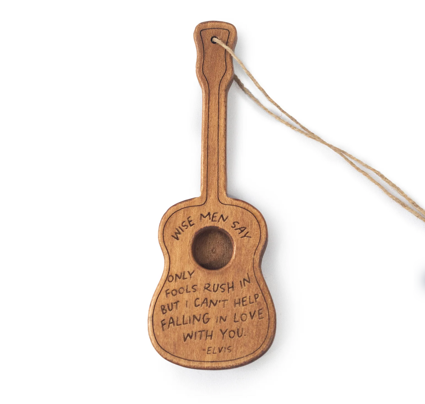 Wood Guitar Ornament